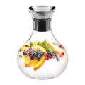  Relaxdays Glaskaraffe 1,5 Liter Bauchig