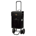  Andersen Shopper Quattro Mit 4 Rädern, Höhenverstellbar Mit Rad Ø 15 Und 20cm Und 45 Liter Tasche Malit Schwarz Mit Kühlfach
