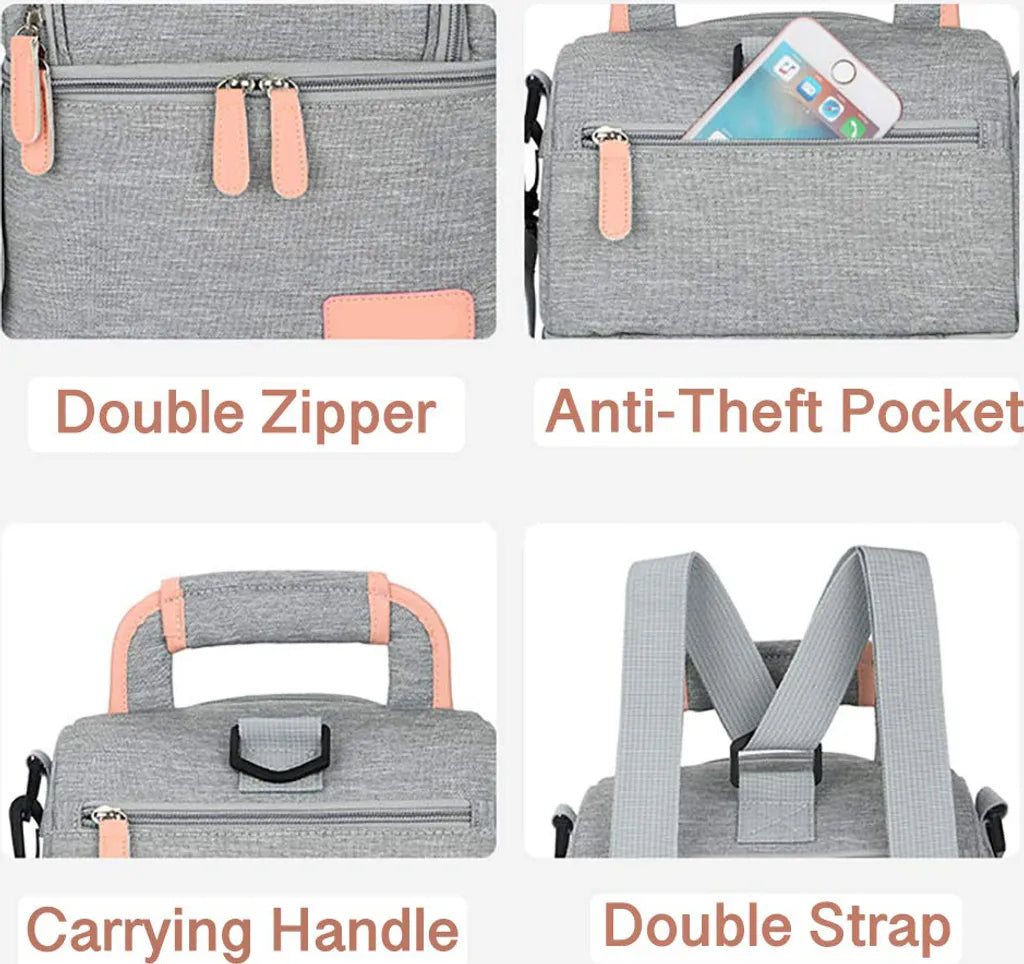  Kühltasche Für Muttermilch, Babyflasche, Wasserdicht, Für Gefrierschrank, Mama, Reiserucksack, Tragbar, Wärmeisoliert, Lunchbox Für Damen, Herren, Kinder, Große Kapazität, Handtasche,Grey