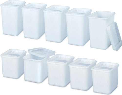  BRB Set Mit 10 Vorratsdosen In Gastronomiequalität, 5X 2 Liter, 5X 3 Liter, Mit Deckel