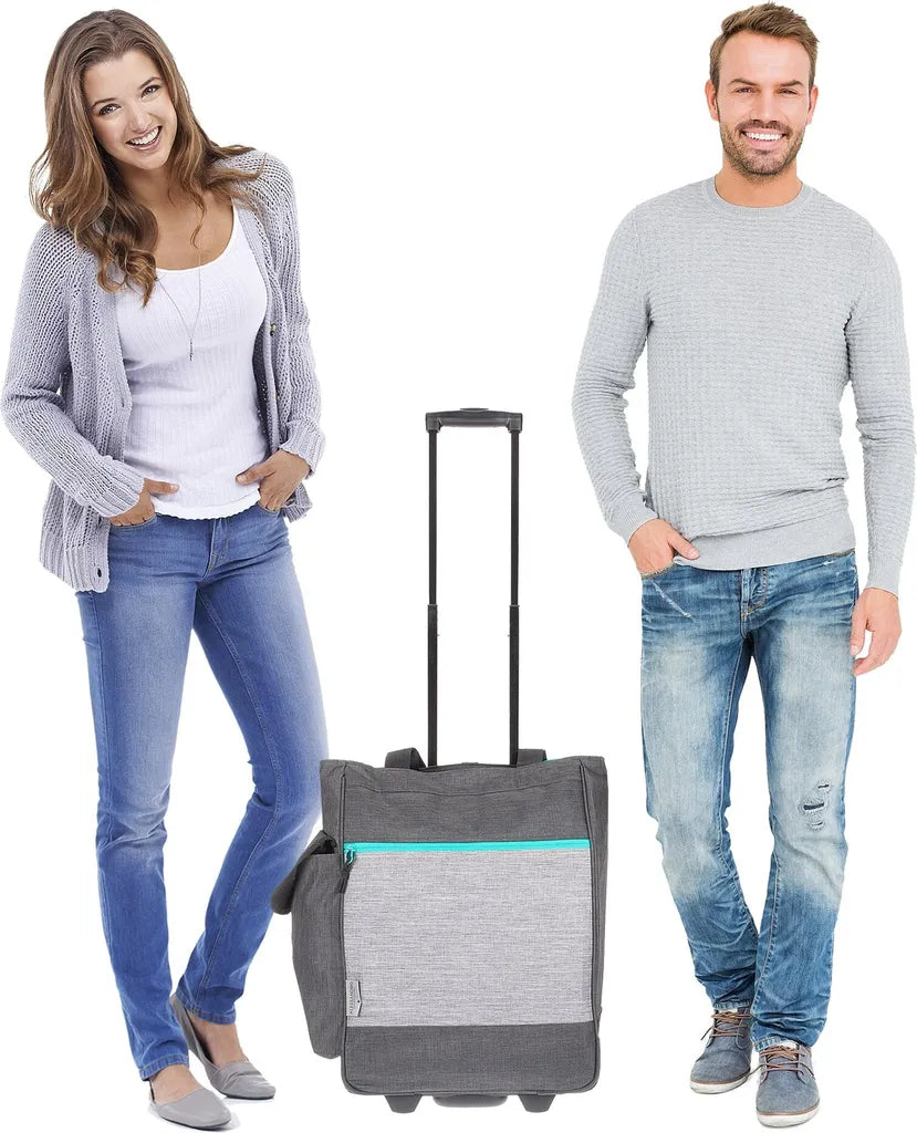  Trolley Einkaufstrolley Einkaufsroller Alessandro Pro Shopper Mit Stabilem Stand Einkaufstrolly Einkaufstasche Saunatrolley Trolly 38L 12894 Two Tone Grey Grau