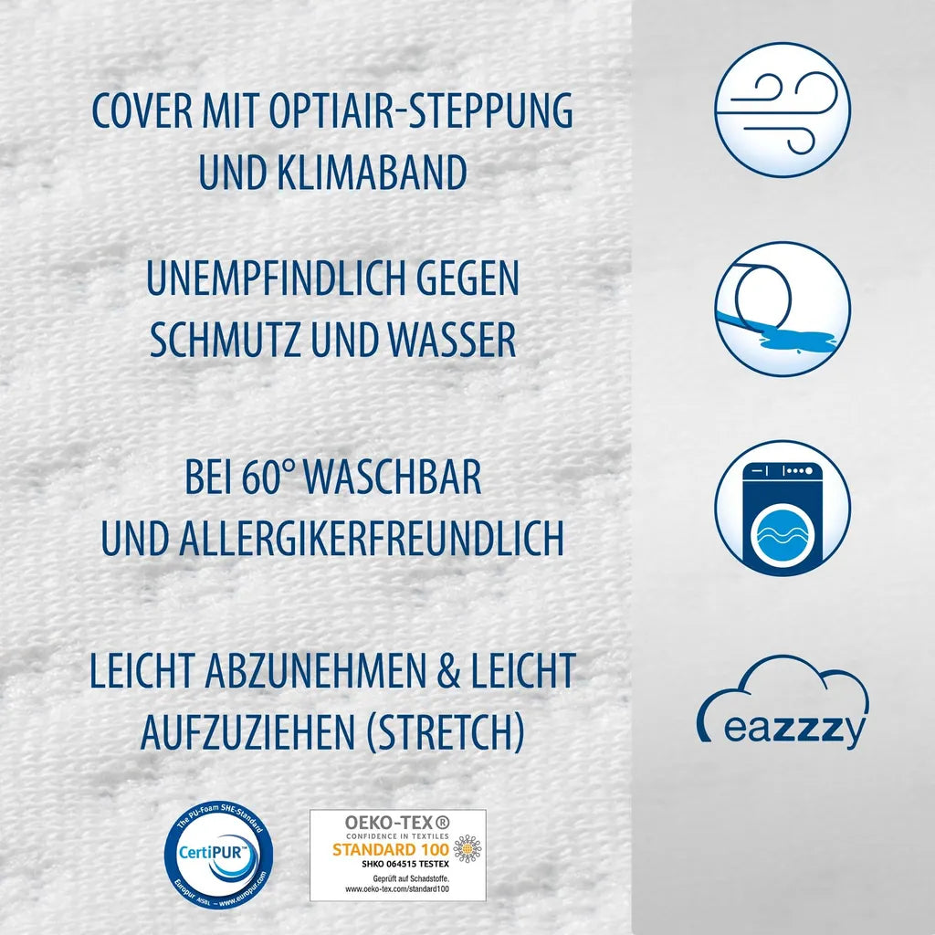  Genius Eazzzy Matratzentopper 140x200 Cm Matratzenauflage Topper Visco Set Bett; A19205