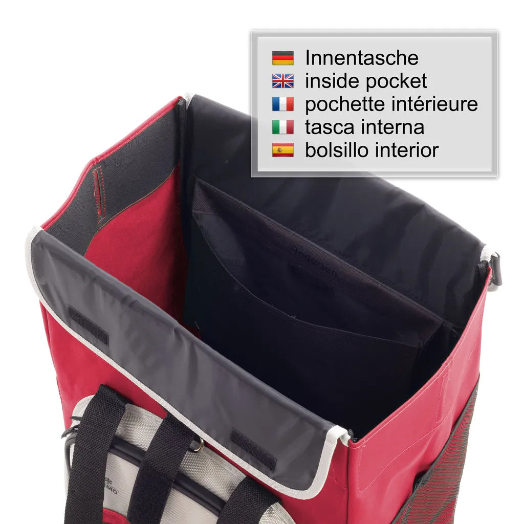  Andersen Shopper Alu Star Höhenverstellbar Mit Rad Ø 20cm Und 62 Liter Tasche Hydro 2.0 Rot Mit Kühlfach