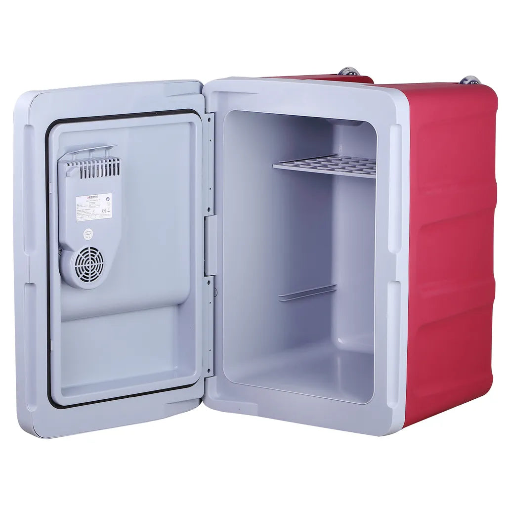  AREBOS Elektrische Kühlbox 40 Liter, Zum Kühlen Und Warmhalten, Mobil Kühlschrank Mit ECO Modus, 12/230 V Für Auto Und Steckdose