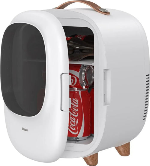  Baseus Mini Beauty Kühlschrank Für Kosmetik Reisekühlschrank Mit Heizung 8l 220V EU / 12V Weiß