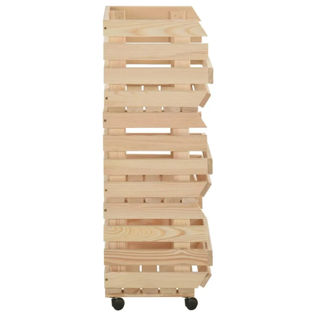  VidaXL Gemüsewagen 57x30x80 Cm Massivholz Kiefer