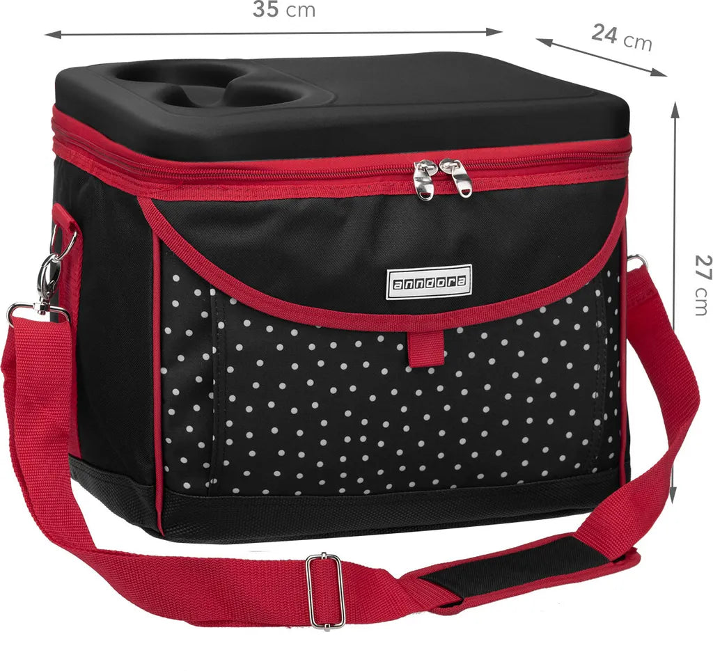  Kühlbox Kühltasche Klein Schwarz Weiß 35 X 24 X 27 Cm- Snövit - Schwarz Weiss