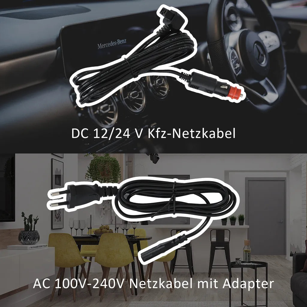  Merax Elektrisch Kühlbox Mit Kompressor 31.5L Schwarz, Mini Kühlschrank Tragbar Kühlleistung Bis -20° C, Gefrierbox 12/24 V Und 230 V Für Büro, Auto, Camping, Garten