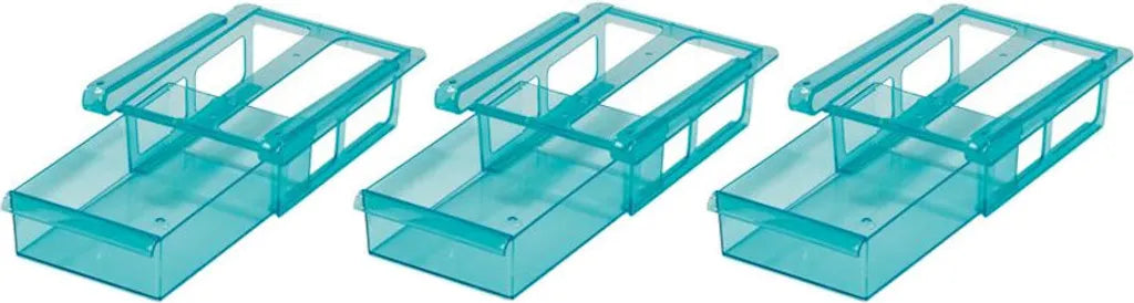  GOURMETmaxx Klemm-Schublade Für Kühlschrank, 3er-Set Schublade Klemm Kühlschrank GOURMETmaxx Zusatzfach Gemüsefach 3er-Set Ordnung
