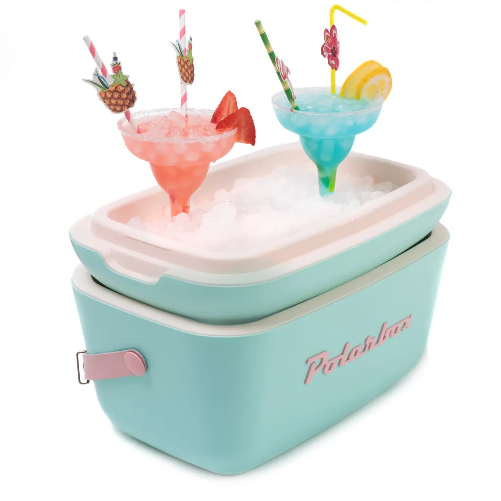  Kühlbox | Passive Kühlbox | Kühltaschen Polar In Retro Vintage Design Aus Kunststoff Mit Polystyrol (Airpop) Thermische Isolierung, 12L In Türkis