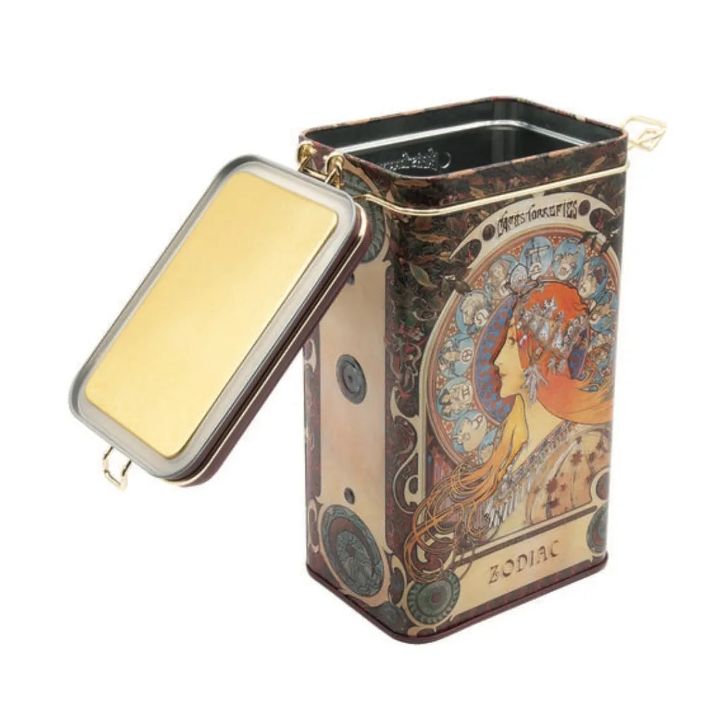  Vorratsdose Von Fridolin - Kaffeedose, Teedose - Geprägt Und Aufwendig Lackiert - Künstler: Art Nouveau, Motiv: Zodiac - Maße: (B/H/T) Ca. 11 × 18 × 7,4 Cm Volumen Ca. 1,5L