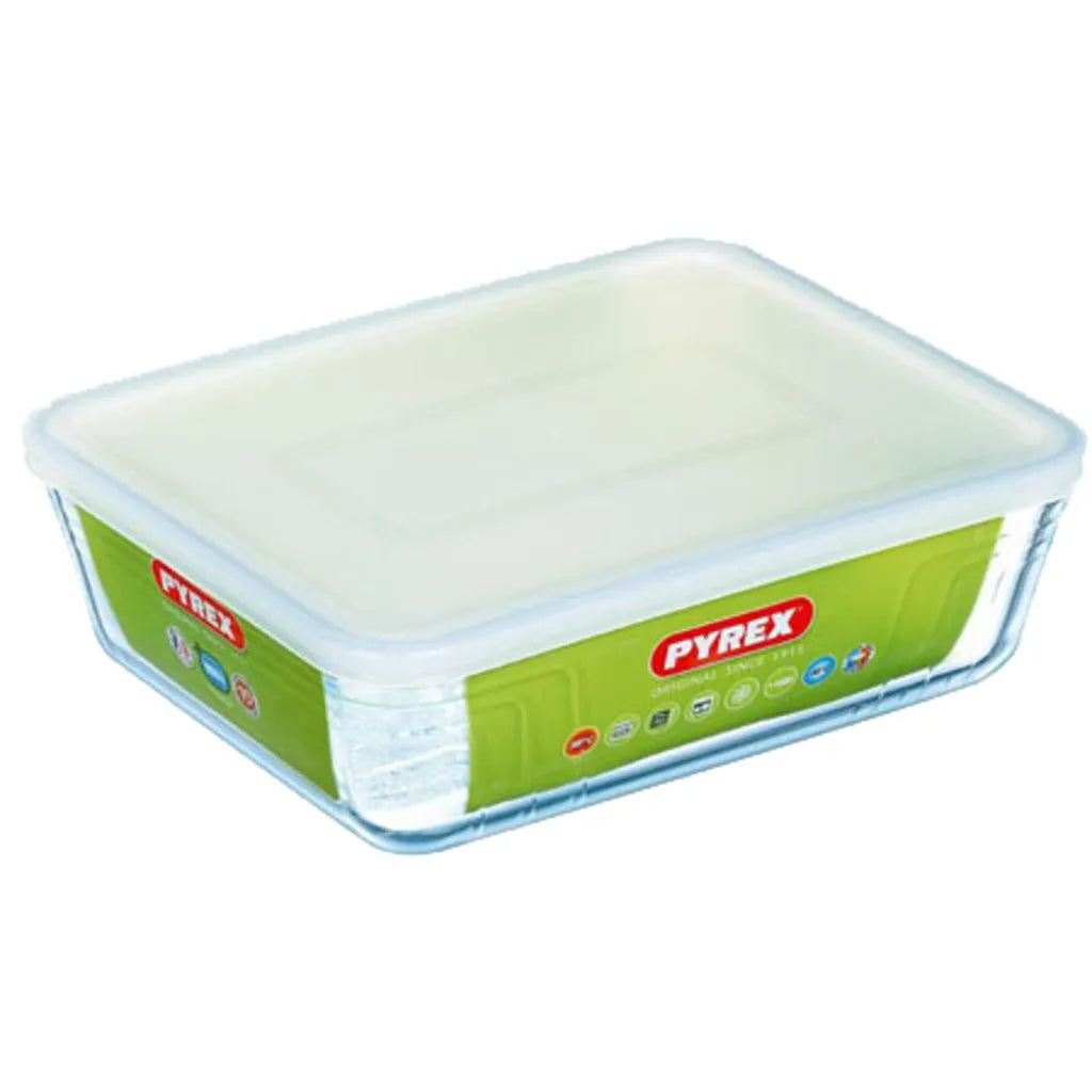  PYREX - 244P000 / 7043 - Rechteckschale Mit Deckel - 27 Cm * 22 Cm - Pyrex Cook & Freeze