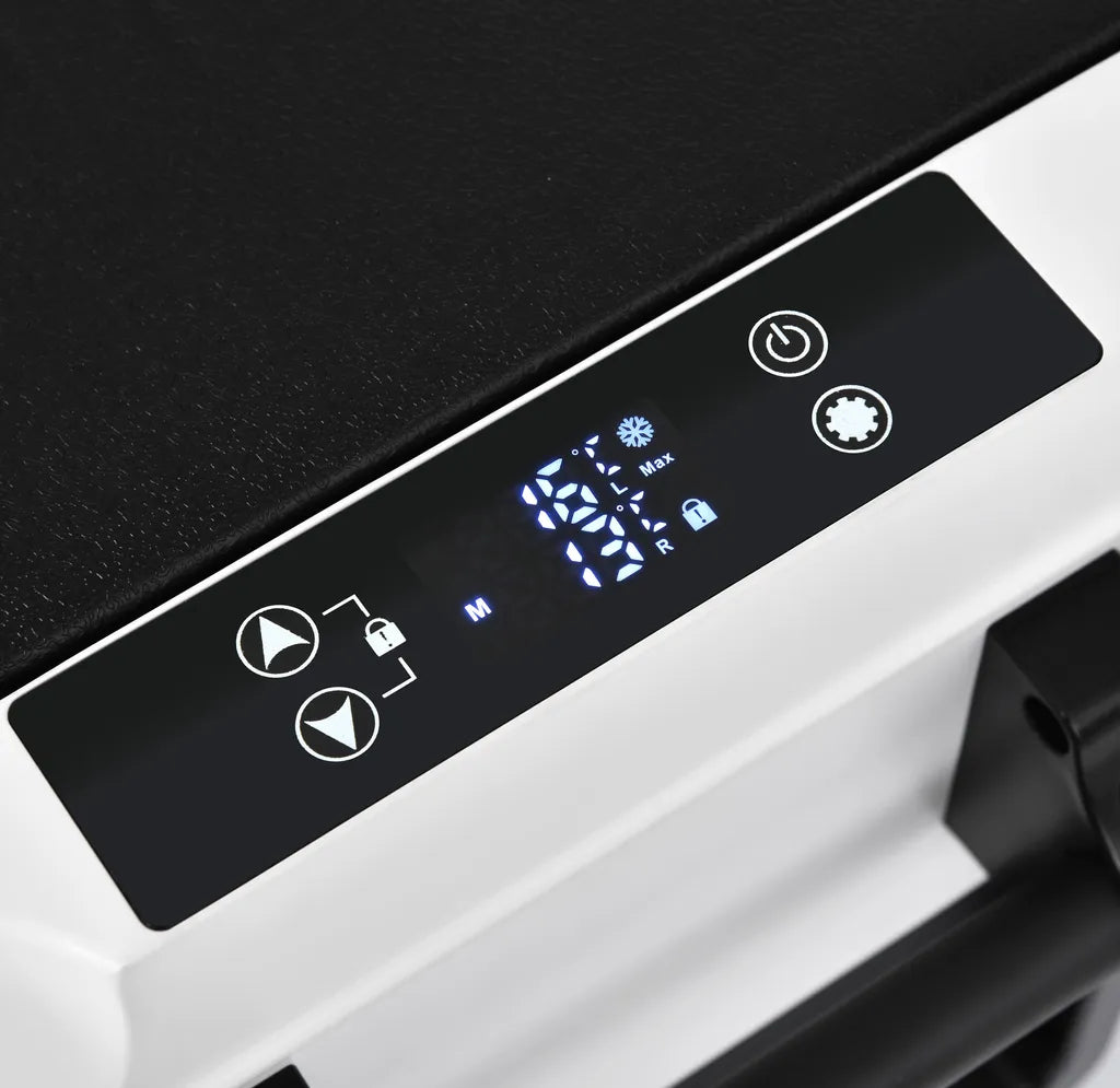  Merax Elektrisch Kühlbox Mit Kompressor 31.5L Schwarz, Mini Kühlschrank Tragbar Kühlleistung Bis -20° C, Gefrierbox 12/24 V Und 230 V Für Büro, Auto, Camping, Garten