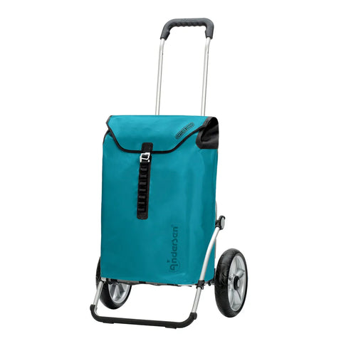  Andersen Shopper Royal Alu Klappbar Mit Kugellagerrad Ø 25 Cm Und 49 Liter Tasche Ortlieb Petrol, Wasserdicht