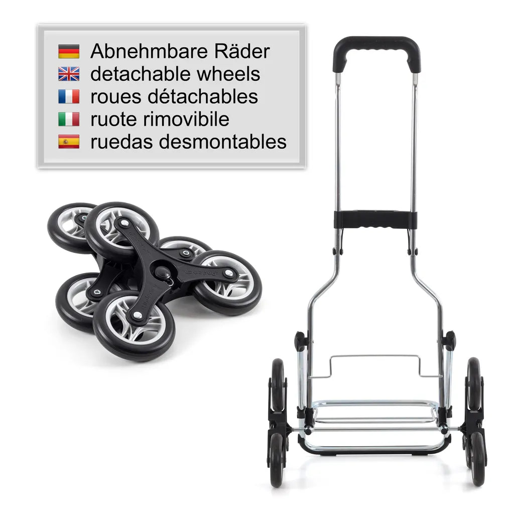  Andersen Shopper Royal Treppensteiger Stahl Klappbar Mit Rad Ø 3x13 Cm Und 45 Liter Tasche Wismar Silbergrau Mit Kühlfach