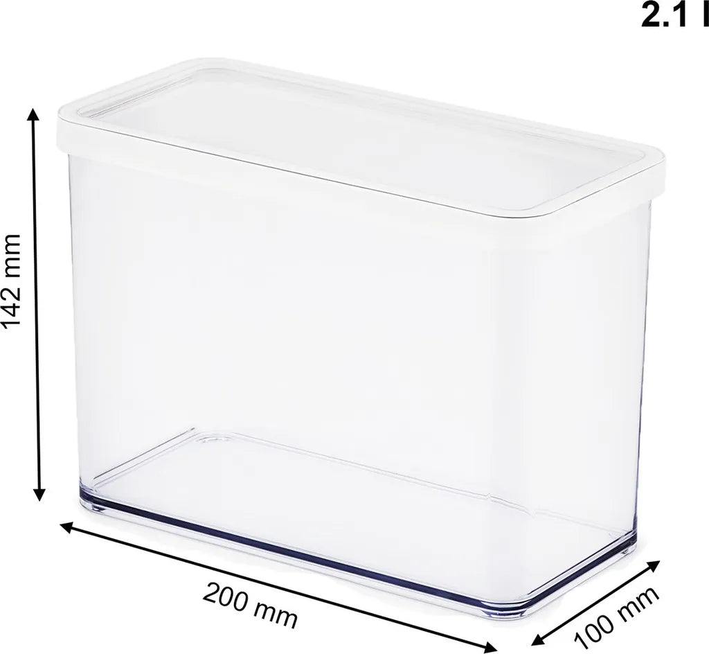ROTHO Set Premium Dosen 5 Tlg. LOFT, Farbe:Transparent / Weiß