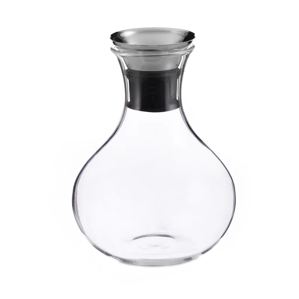  Relaxdays Glaskaraffe 1,5 Liter Bauchig