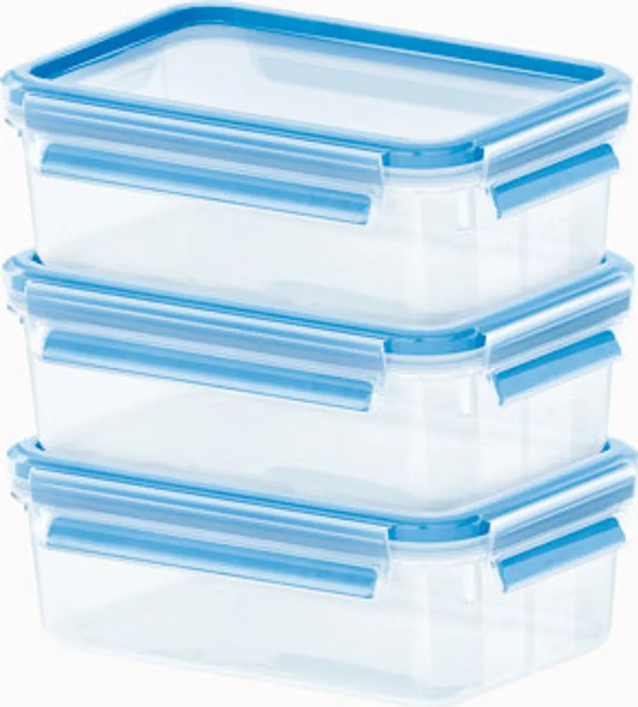  Emsa Clip & Close 3Er Set Frischhaltedosen, 3 X 1,00 L, 508558