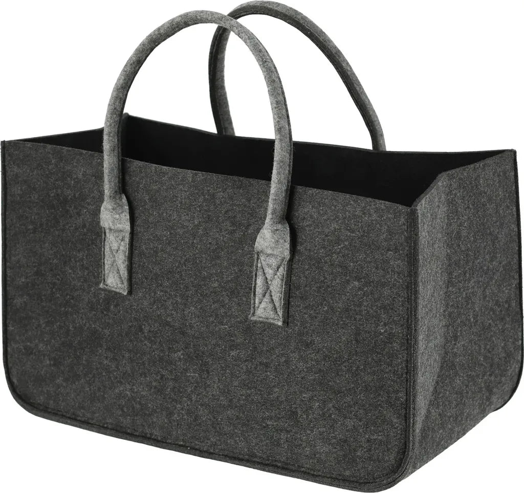  Filztasche Anthrazit Kaminholztasche Henkeltasche Tragetasche Filz
