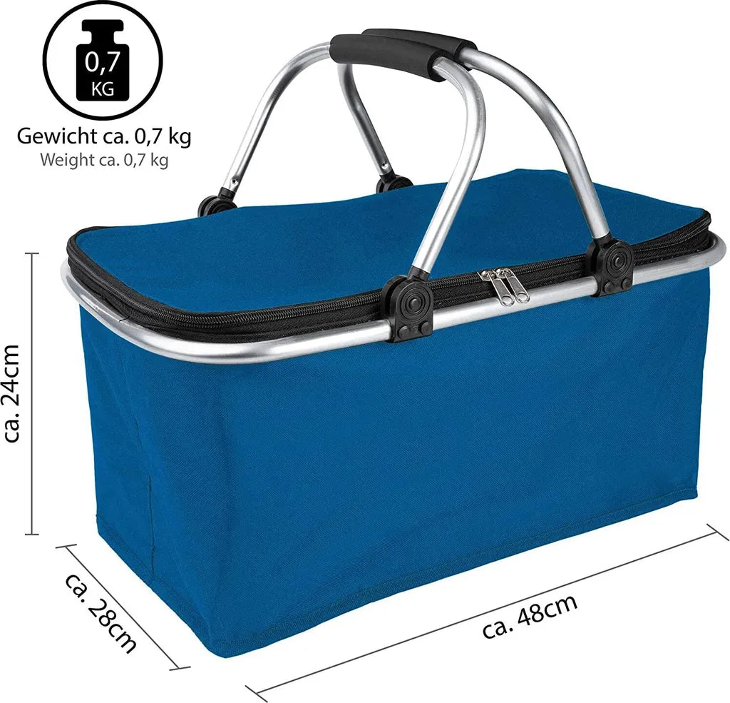  ONVAYA® Einkaufskorb Mit Kühlfunktion | Dunkelblau | 2er Set | Mit Deckel
