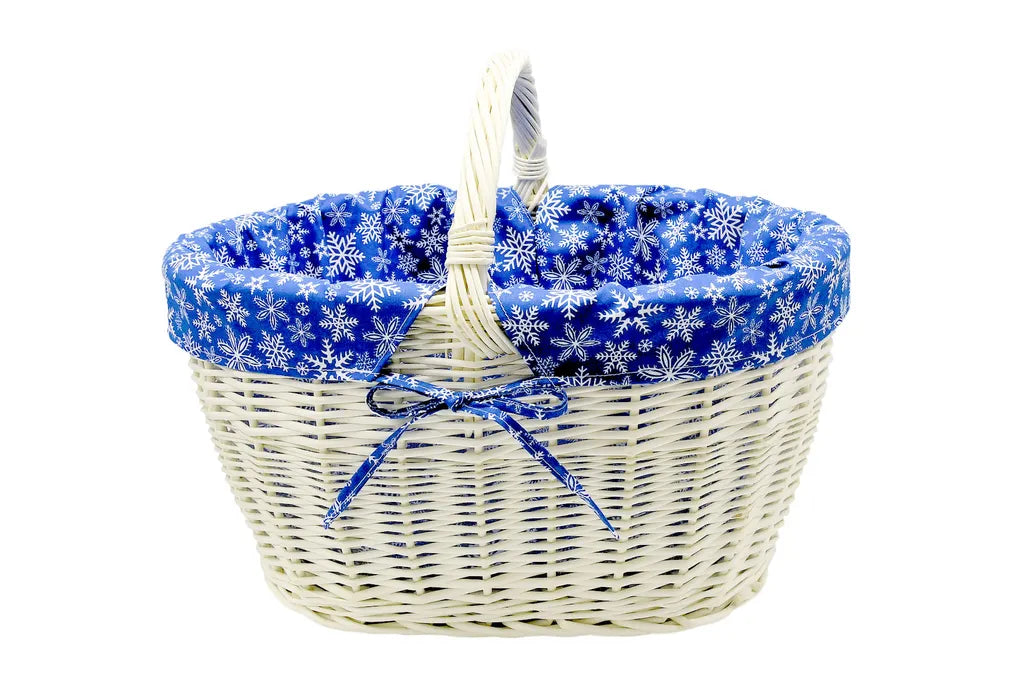  MyBer Einkaufskorb Weidenkorb Flaschenkorb Geschenkkorb Geflochten BTH 46/33/25-34cm Stabiler Tragekorb Aus Weide K13-113-W-SBWW