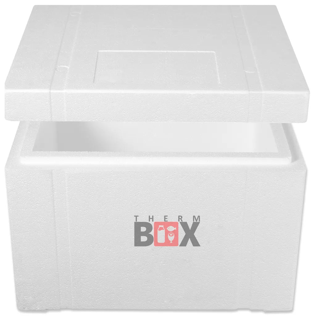  Styroporbox 53W | Wand: 5,0cm | Volumen: 53,2L | Innenmaß:47x38x29cm | Weiß Isolierbox Thermobox Kühlbox Warmhaltebox