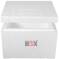  Styroporbox 53W | Wand: 5,0cm | Volumen: 53,2L | Innenmaß:47x38x29cm | Weiß Isolierbox Thermobox Kühlbox Warmhaltebox