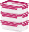  Emsa Clip&Close Frischhaltedosen 3er-Set 0,55 L, Violett