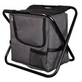  2in1 Anglersitz Mit Kühltasche - Schwarz - Camping Angel Hocker Klappbar Mit Gurt