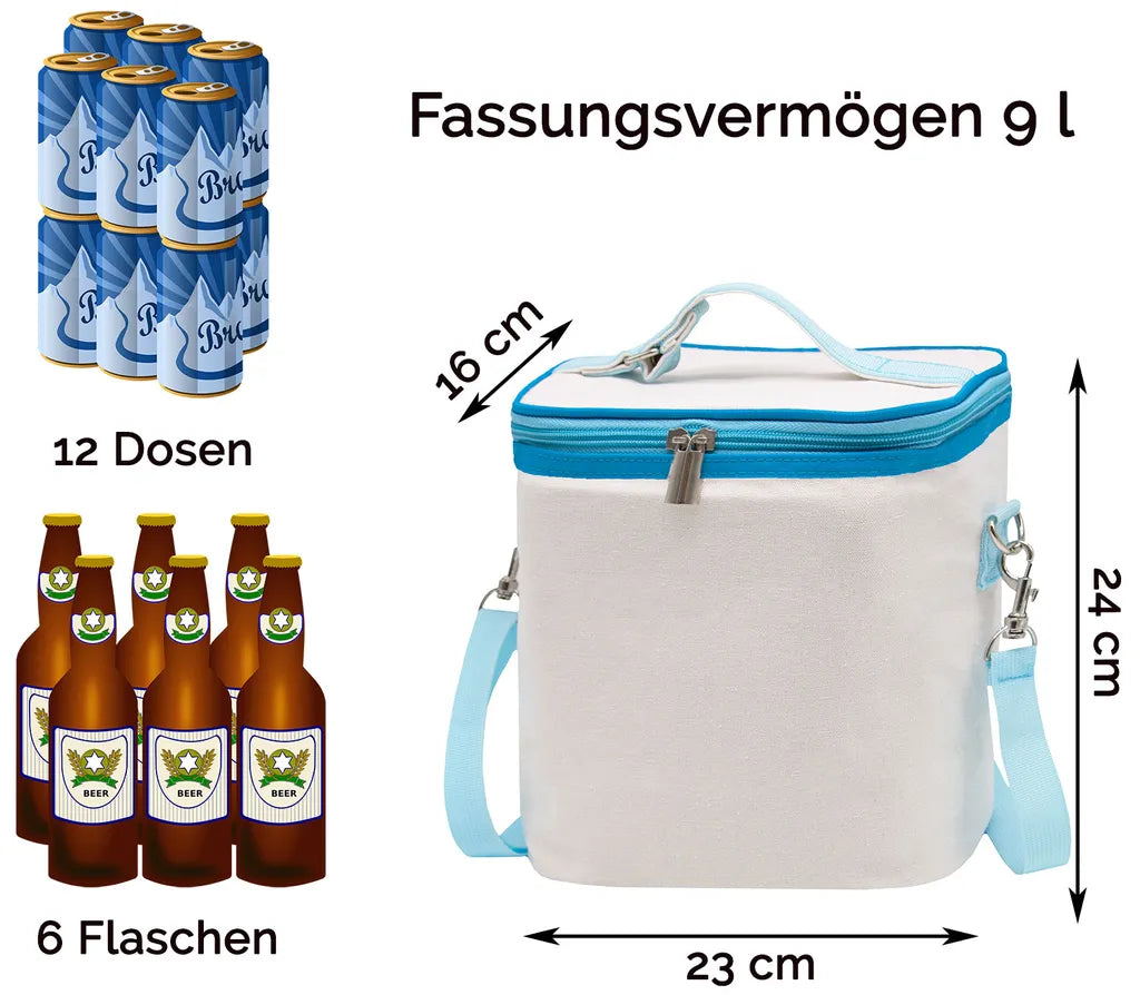  Kühltasche 9L, 23x16x24 Cm, Natur
