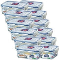  Lock & Lock 12er Set Frischhaltebox Rechteckig 350ml 135x102x52mm HPL806