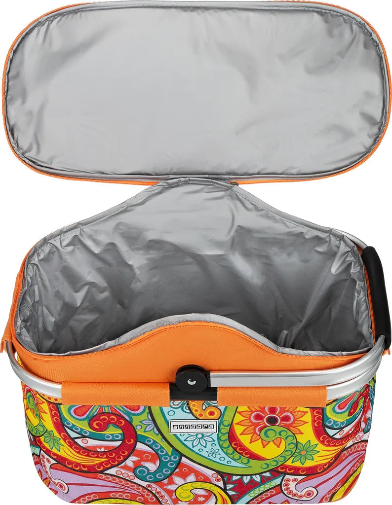  Kühlkorb Isolier Einkaufskorb Paisley + 3 Kühlakkus - Paisley