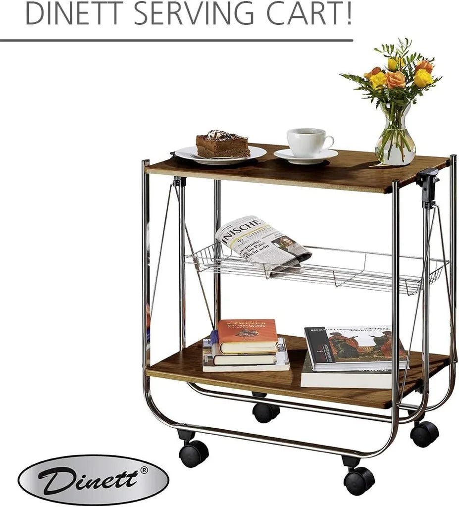 Wenko Servierwagen Dinett Deluxe Walnuss