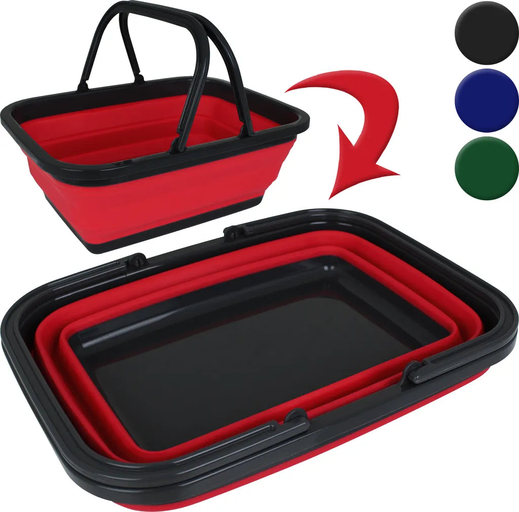  Dunlop Faltkorb 15L Picknickkorb Faltbarer Campingkorb Einkaufkorb Klappbar Tragekorb