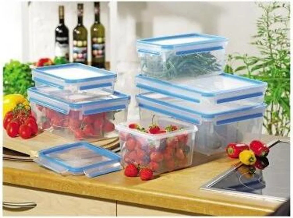  Emsa Clip & Close 3Er Set Frischhaltedosen, 3 X 1,00 L, 508558
