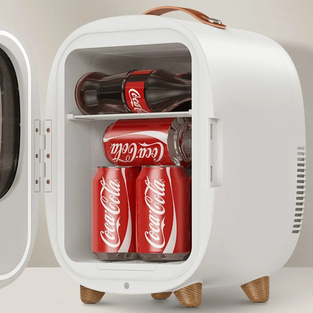  Baseus Mini Beauty Kühlschrank Für Kosmetik Reisekühlschrank Mit Heizung 8l 220V EU / 12V Weiß