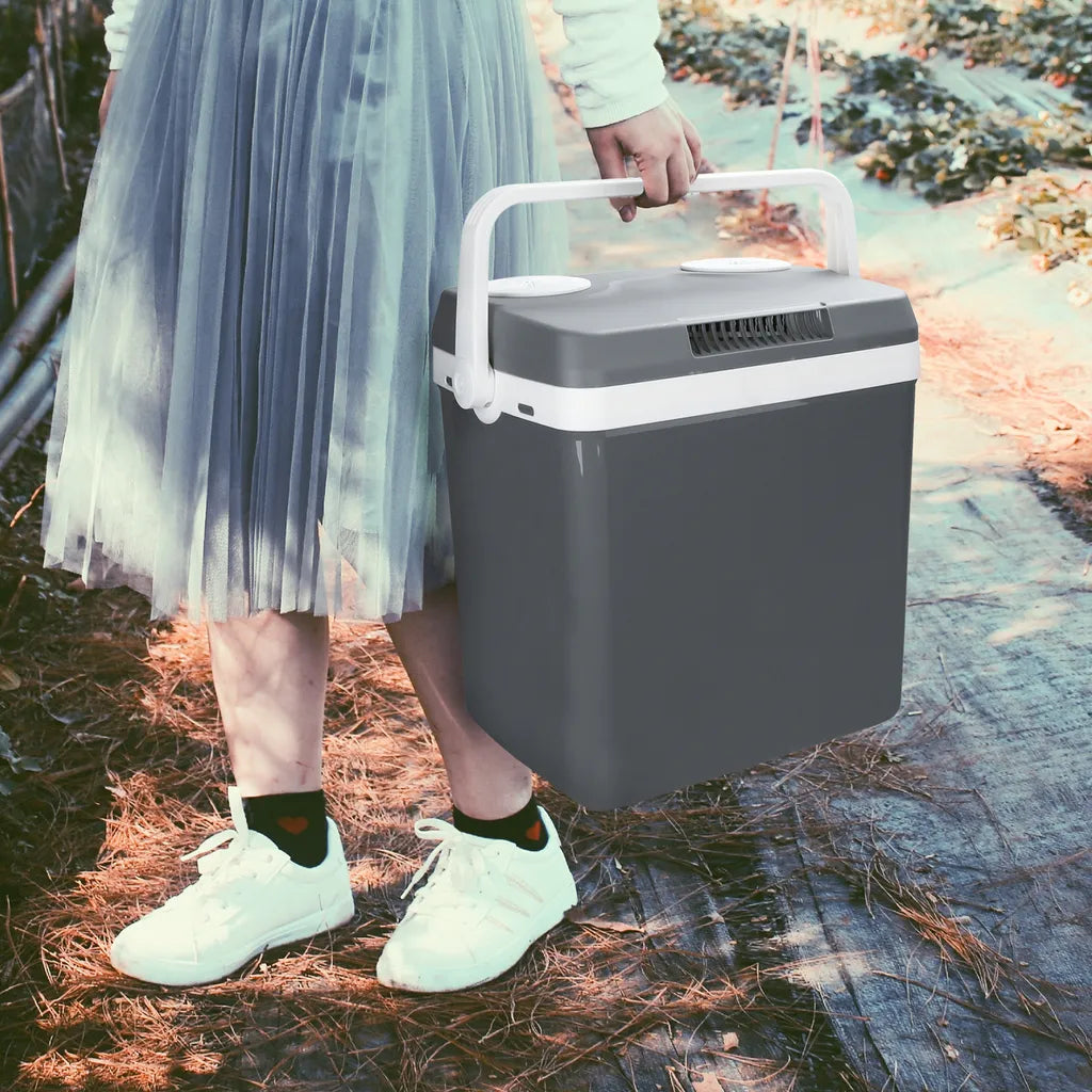  EINFEBEN Kuehlbox Tragbare 32 Liter, Thermo-Elektrische Kuehlbox, Wärmen Und Kühlen Mini-Kuehlschrank 12 Volt Und 230 Volt, ECO-Modus, Mit Tragegriff, Für Auto, Innenraum, Camping Kühlboxen