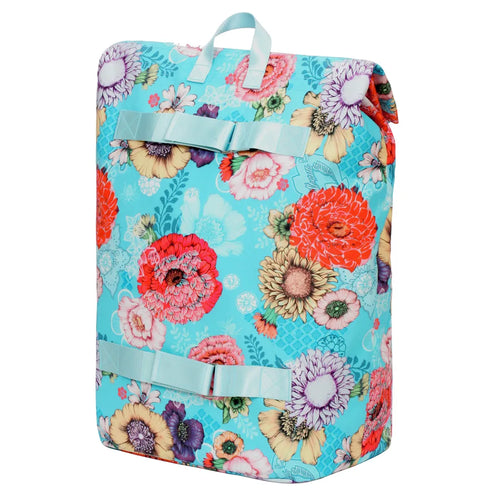  Andersen Shopper Royal Alu Klappbar Mit 3-Speichenrad Ø 25 Cm Und 50 Liter Tasche Basil Bloom Blau, Wasserdicht