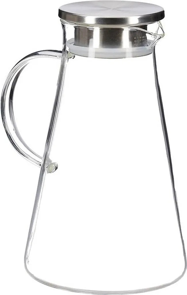  Relaxdays Glaskaraffe Mit Deckel 1,8 Liter