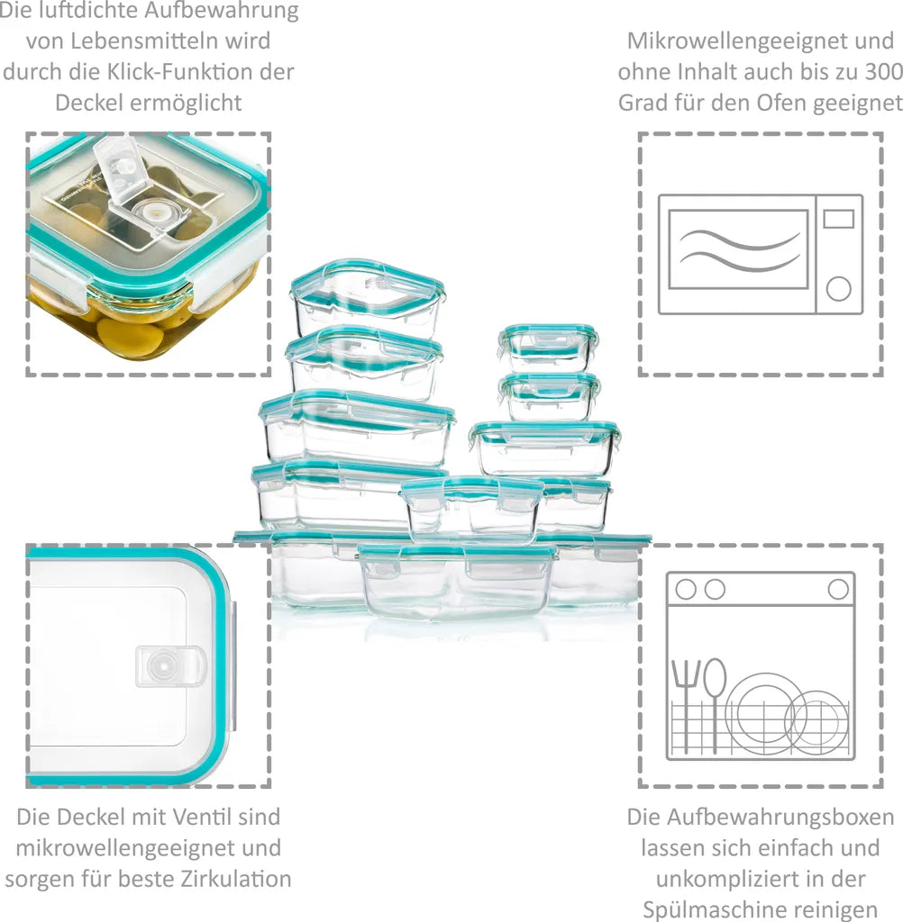  Sänger Frischhaltedosen Set Aus Glas 12er Set