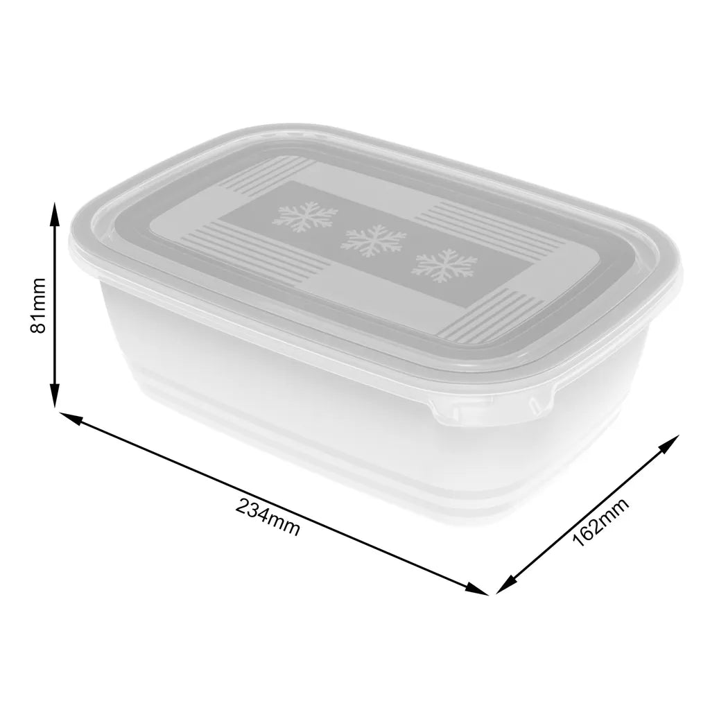 ROTHO Set Gefrierdosen 2 X 1.9 L FREEZE, Farbe:Transparent