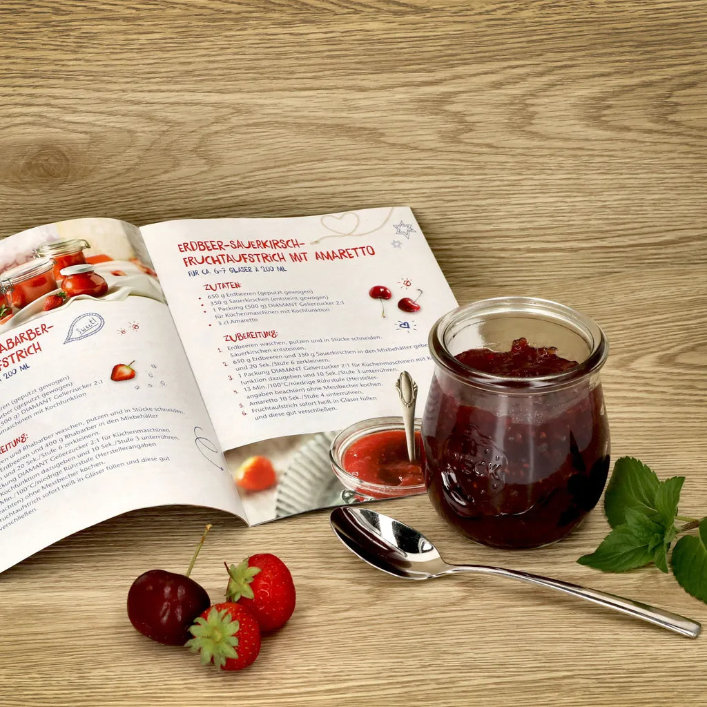  MamboCat 12er Set Weckgläser Tulpenglas Mit Frischhalte-Deckel 220ml + Rezeptheft