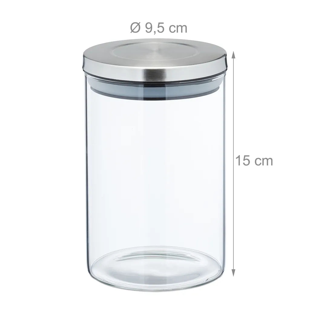  Relaxdays 3er Set Vorratsgläser 800 Ml