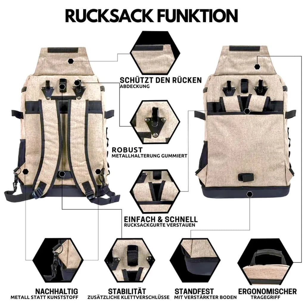 KHALISIA Kühltasche - Fahrradtasche Für Gepäckträger - Einsetzbar Als Gepäckträgertasche - Fahrrad Rucksack - Picknicktasche - Lunchtasche - Thermotasche Hält Kalt & Warm
