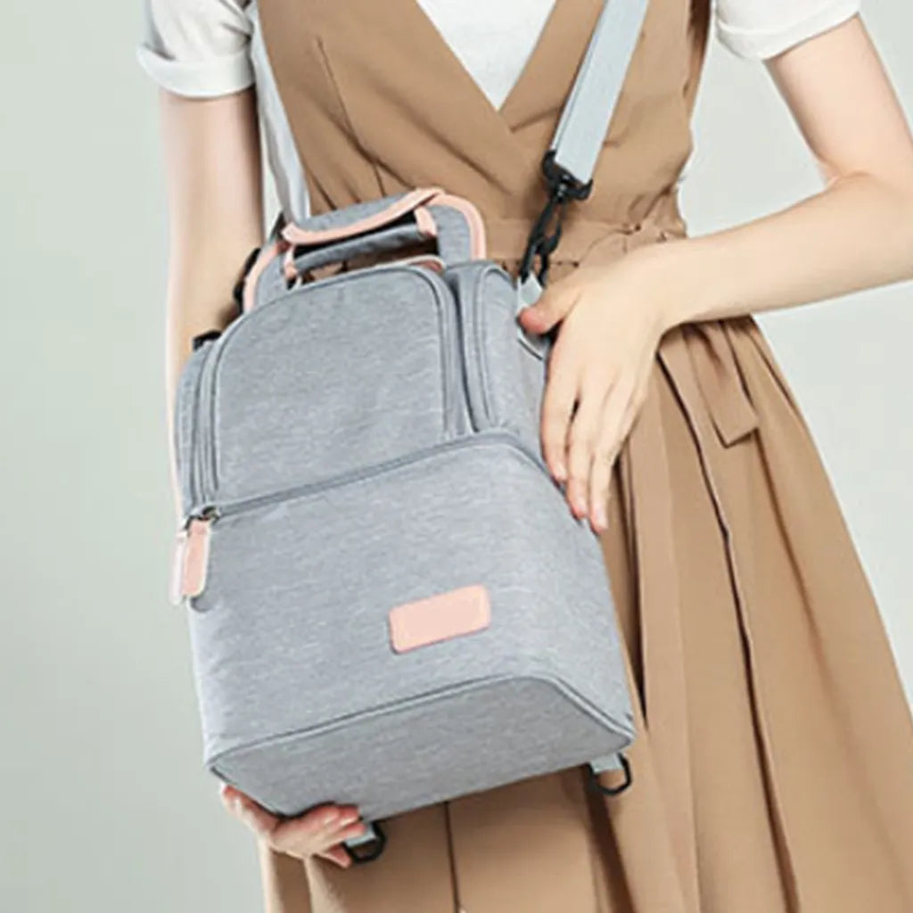  Kühltasche Für Muttermilch, Babyflasche, Wasserdicht, Für Gefrierschrank, Mama, Reiserucksack, Tragbar, Wärmeisoliert, Lunchbox Für Damen, Herren, Kinder, Große Kapazität, Handtasche,Grey