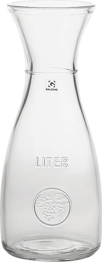  Glas Karaffe Bacchus 1L Mit Eichring Wasserkaraffe Weinkaraffe Saftkaraffe